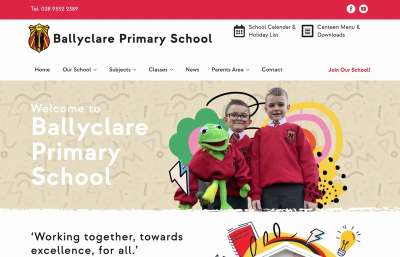 Homepage of the primary school